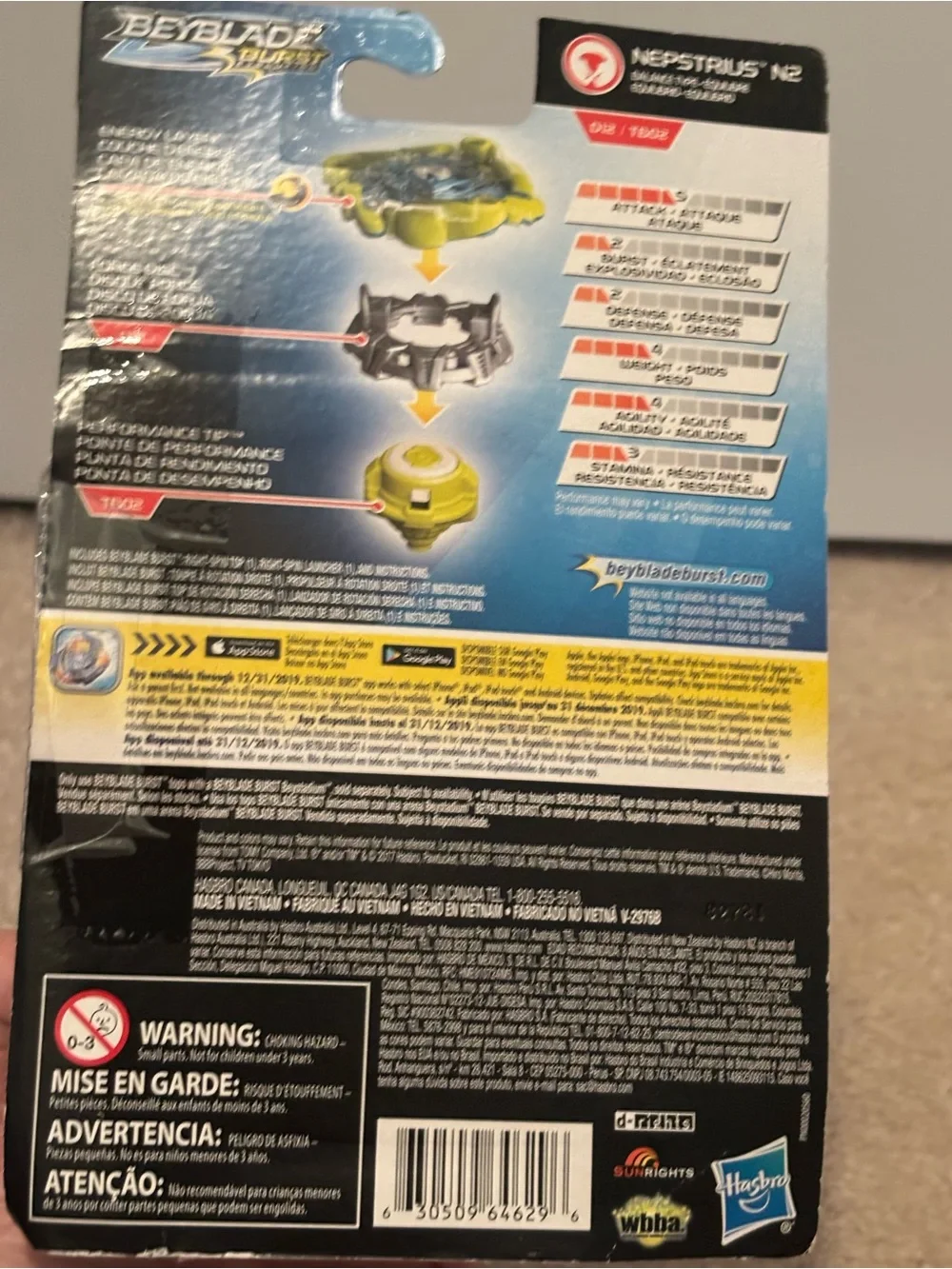 Hasbro Beyblade Burst Evolution Launcher Set Starter Pack New Nepstrius N2 Top